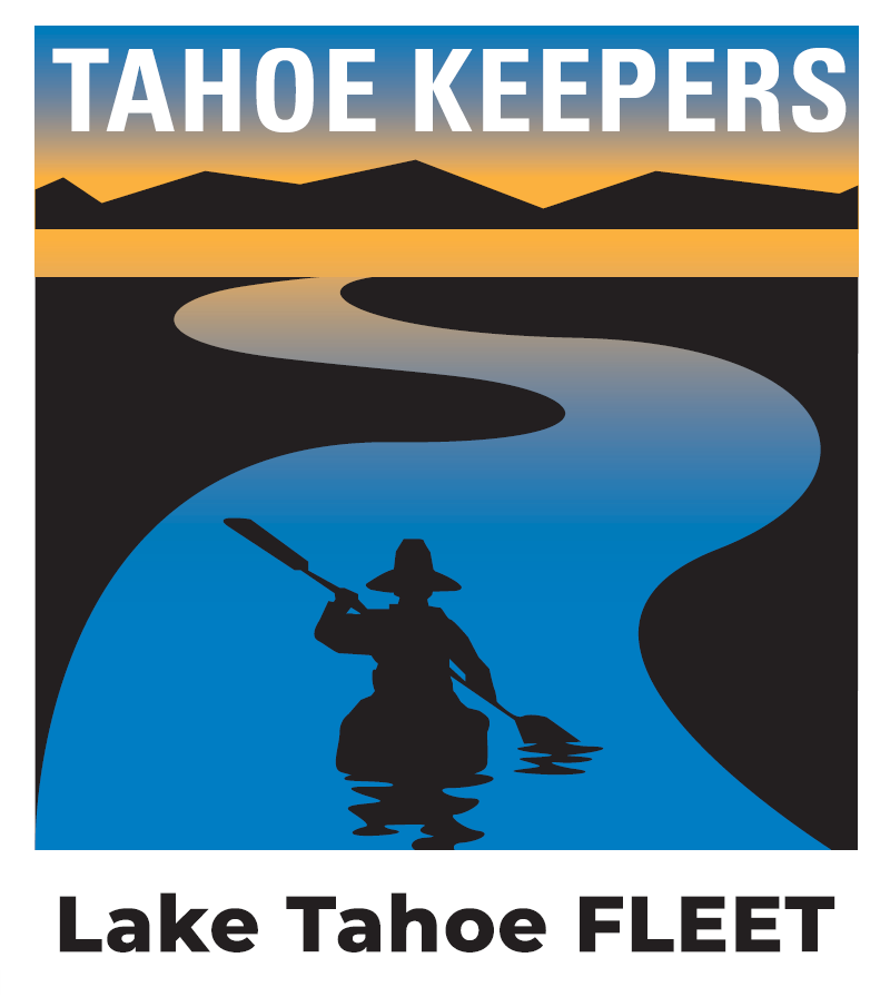 A sticked composed of the Tahoe Keepers Logo with "Lake Tahoe Fleet" written below. 